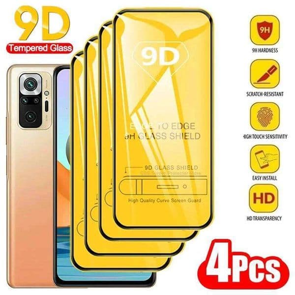 9D Protective Glass For Xiaomi Redmi Note 12 10 Pro 9 8 12s 11s 10s Poco X5 X4 X3 NFC Mi 13 11T 11 Lite 12T Screen Protectors