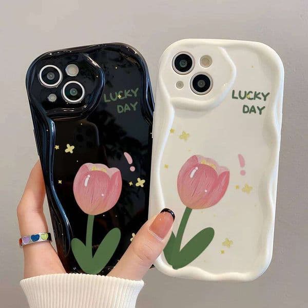 Flower Wavy Edge Case For Samsung A35 5G A55 A54 A53 A52 A51 A34 A32 A24 A23 A22 A14 A13 A05 S23 S22 S21 S20 FE S24 Ultra Cover