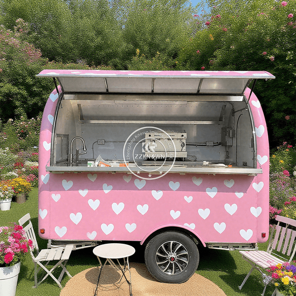 Street Mobile Food Truck Hot Dog Hamburger BBQ Food Vending Cart Mobile Concession Fast Food Truck Trailer With Full Kitchen