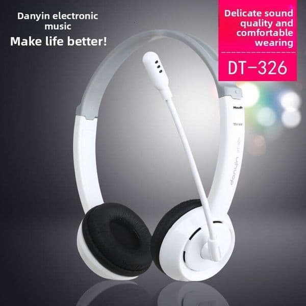 Electronic Music DT326 Computer Single Dual Plug Desktop Laptop Voice Teaching Headset