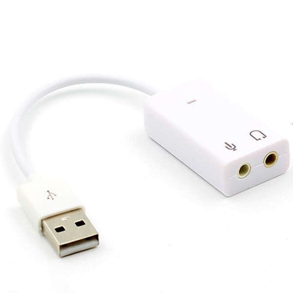 Wired USB Driver-Free Analog 7.1 Channel Desktop Laptop External Sound Card