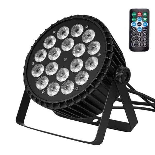 18x10W Full Color LED Flat PAR Light RGBW 4IN1 DMX512 LED Wash Effect Stage Lights for KTV Disco DJ Party Club Bar Event Show