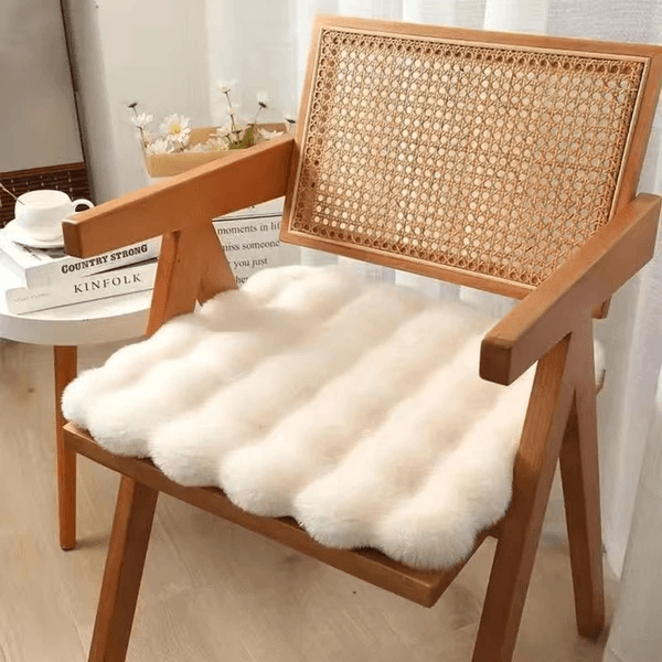 Imitation Rabbit Fur Carpet Square Chair Cover Seat Cushion Suitable For Living Room Sofa Bedroom Living Room Children's Room
