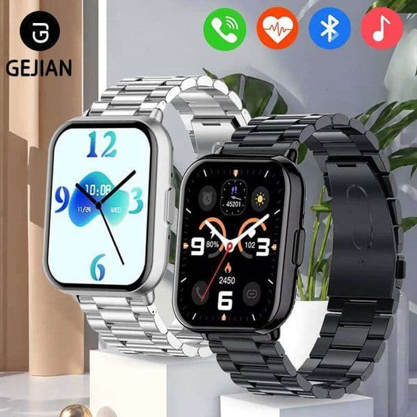 GEJIAN Couple's 1.83-inch 240 * 284 TFT High-definition Screen Heart Rate Health Monitoring Android IOS Universal Watch