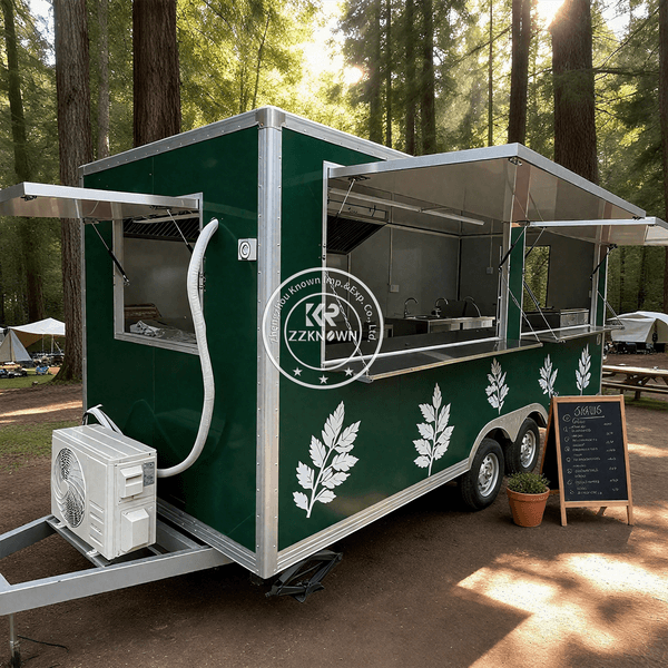 Mobile Food Trailer Truck Pizza Hot Dog Cart Customizable Kitchen Equipment Street Catering Restaurant for Ice Cream and Hot Dog Truck