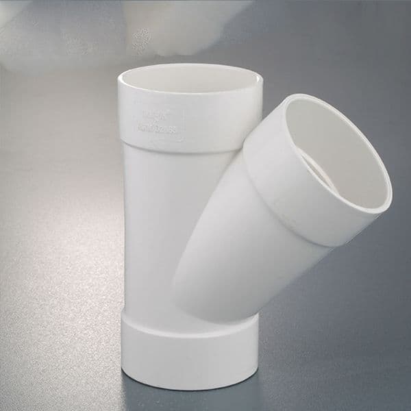 Long Lasting Durability PVC diagonal tee with Strong Connections Suitable for Various Drains