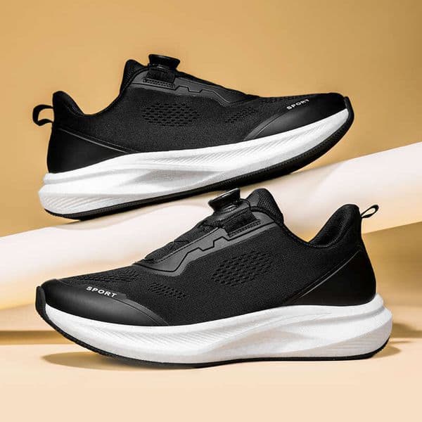 New Rotating Buckle Toe Outdoor Trail Running Shoes Wide Last Sportssneakers for men 4e Large Size Feet Fat Instep High Men