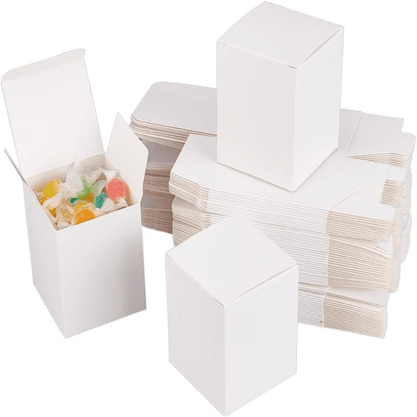 Gift Boxes White Paper Party Favor Boxes with Lids for Wedding Party Favors Mother's Day Festival Gift Wrapping