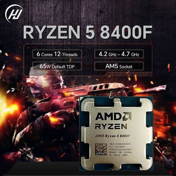AMD Ryzen 5 8400F 6Cores 12Threads New 42GHz Desktop computer processor with AM5 Socket CPU R5 8400f but without cooler