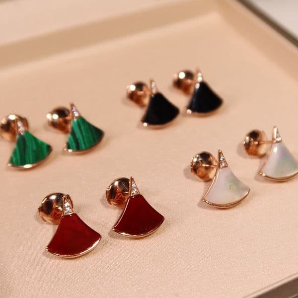 designer dangle earrings for woman diamond Gold plated 18K highest brand fashion anniversary gift with box 003