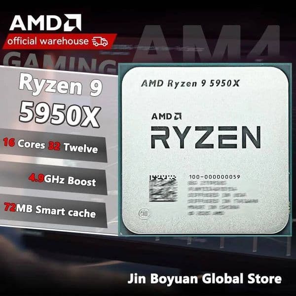AMD Ryzen 9 5950X New Ryzen 9 5000 Series Vermeer Zen 3 16Core 34 GHz Socket AM4 105W Socket AM4 but without cooler