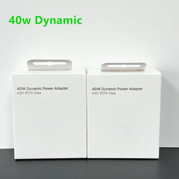 40W Dynamic PD cable Wall Quick Charger USB C Fast Charging USBC 40w power Adapter For iPhone 17 air pro Max 60w max with retail box UK/EU/US/AU