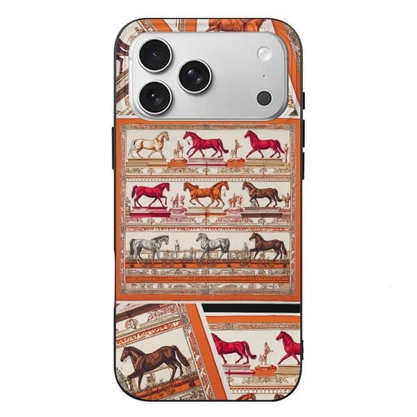 Her horse H Designer iphone case 17 16 case luxury case for iPhone 17 16 15 Pro Case: Customized glass style Phone Cases Slim Anti Yellowing Military Grade B4