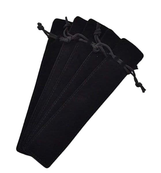 50 Pcs Black Velvet Pen Pouch Sleeve Holder Single Pen Bag Case Pencil Bag9216289