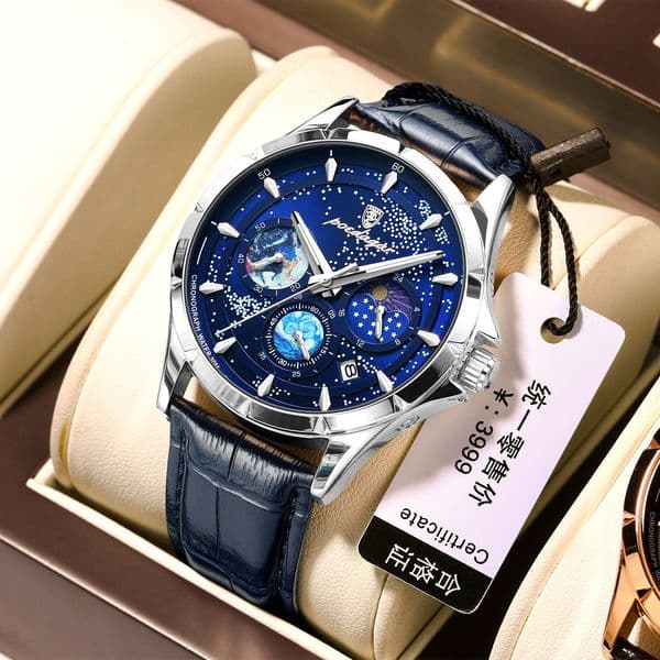 2025 New 42mm Night Light Multifunctional Men's Watch Waterproof Quartz Watch Live Explosive
