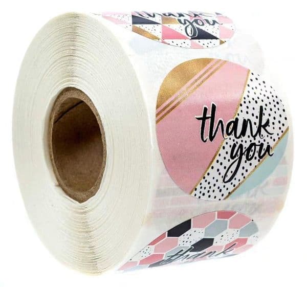 500pcs colorful thank you labels packaging stickers 1inch 8 designs gift package adhesive sticker market commodities packing label5493267