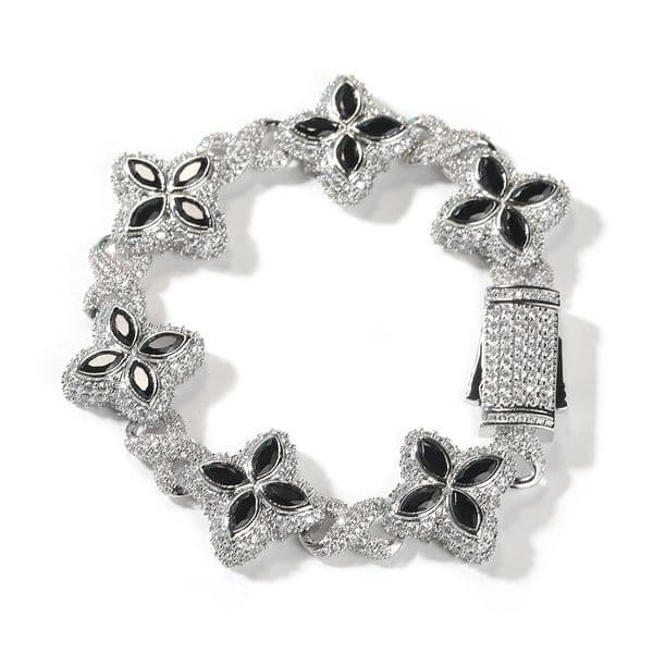 Bestseller Four Leaf Clover Bracelet: Sterling Sier Moissanite Dia Tennis Bracelet - Elegant Lucky Charm Design ddmytues