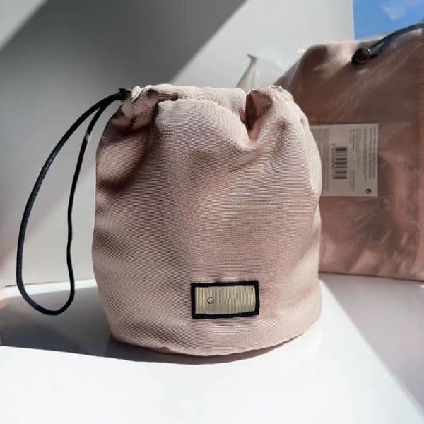 Luxury brand pink solid makeup bag 4pcs/set makeup brushes set with bucket case powder blusher eyeshadow eye shadow make up bags brush kit beauty tools gift