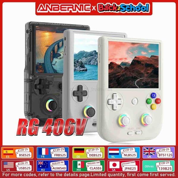 ANBERNIC RG406V Handheld Game Console 4 IPS Touch Screen Android 13 Unisoc T820 64bit Game Player 5500mAh RGB lighting M251021