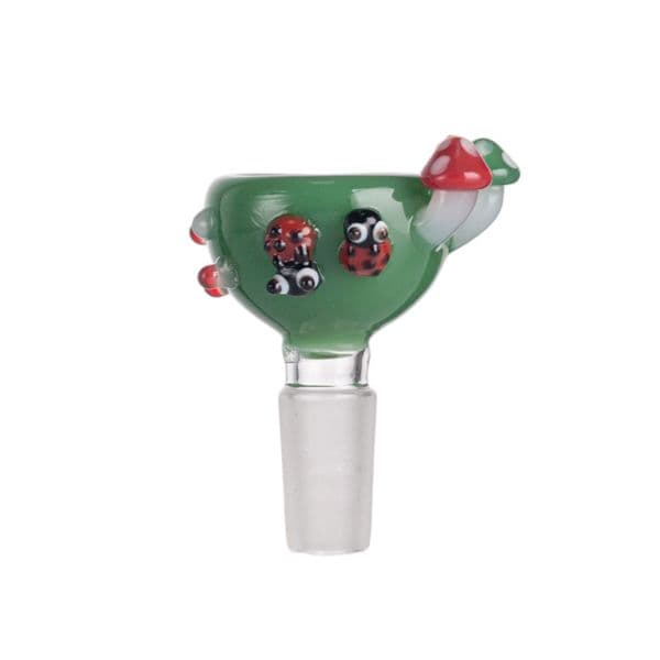 Mushroom Ladybug Shape Glass Bowls 14mm Male Handmade for Glass Bongs Smoking Accessories PT7599
