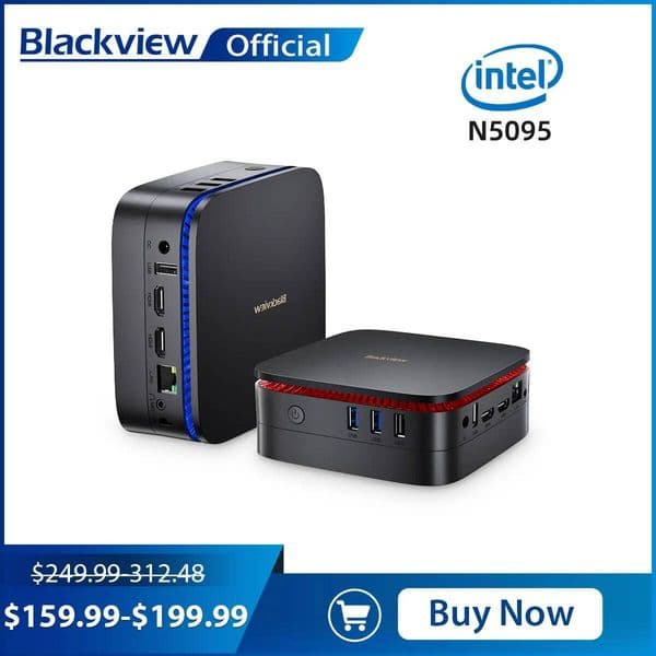 Blackview MP60 Windows 11 Pro Intel 11th Gen N5095 Mini PC DDR4 16GB 512GB SSD VESAHomeBusiness Mini Desktop Computer 4K HDMI