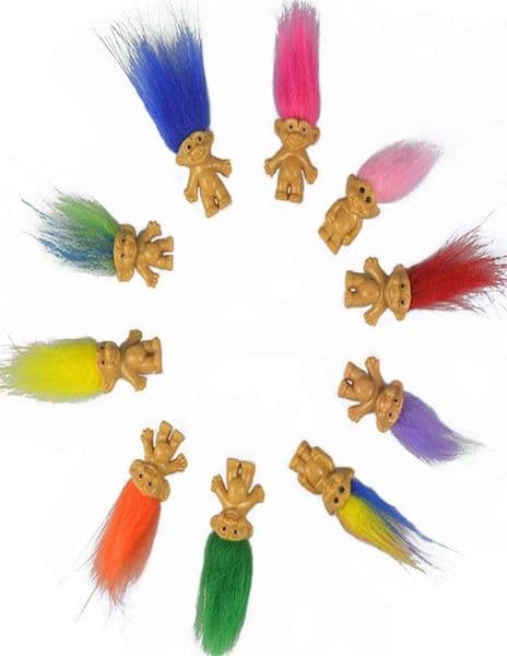 Mini Troll Dolls Vintage Trolls Colorful Hair Lucky Doll Chromatic Cute Little Guys Collection Arts Crafts Collection Party Toy Gi9549962