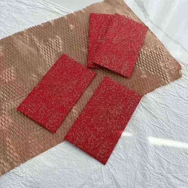 New Year Spring Festival Envelopes Gold Stamping Red Packet Bags B5