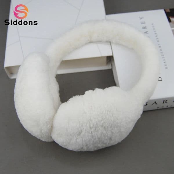 Ear Muffs For Women Winter EarWarmers Soft Warm Cable Furry True Sheep Granules Ear Covers For Cold Weather 251024