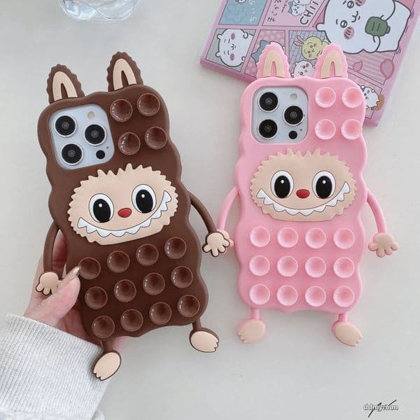 Protective Phone Case Suction Cup, Compatible With Iphone 15, 14, & 13 Pro - Stress Relief Design Ddmymon