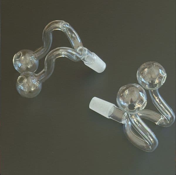 2pcs Hookahs 10mm 14mm 18mm male female clear thick glass oil burner water pipes for bongs big bowls smoking