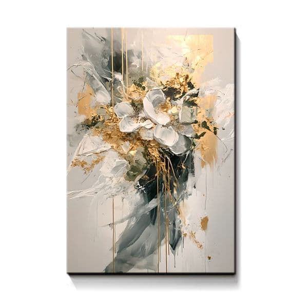 Modern Luxury Golden Abstract Canvas Wall Art Hand painted Oil Painting Reproduction Artwork - Home Decor for Living Room Pictures