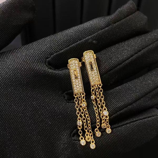 designer earrings earings Elegant 18k Gold Plated Luxury Earbells with Superior Colorfastness Ideal Fashion Accessory for Ladies designer earrings for woman