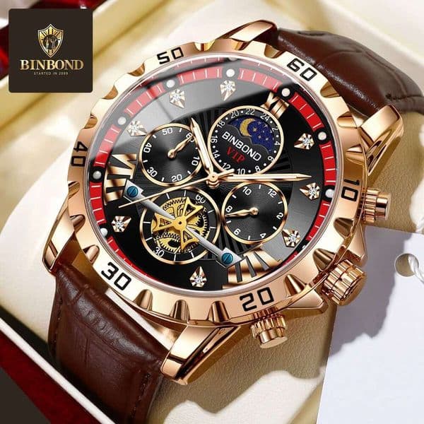 Bing New Waterproof Fully Automatic Multi-Function Fashion High-End Flywheel Watch Men's Wristwatch