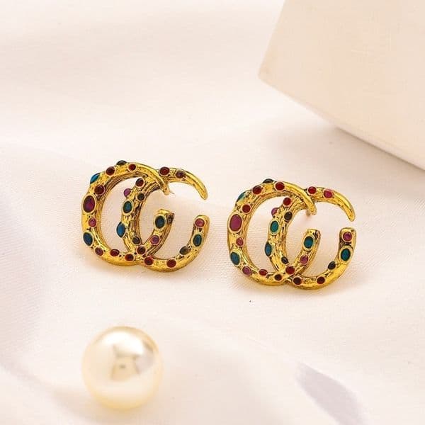 Designer Earrings Women Stud Earring Fashion Classic 18K Gold Plated Earrings Jewelry Accessories Wedding Gift