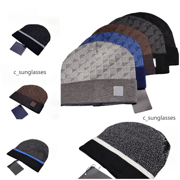 Beanie Fashion Designer hats Men's and women's beanie fall/winter thermal knit hat ski brand bonnet High Quality plaid Skull Hat Luxury warm cap Good value for money ski