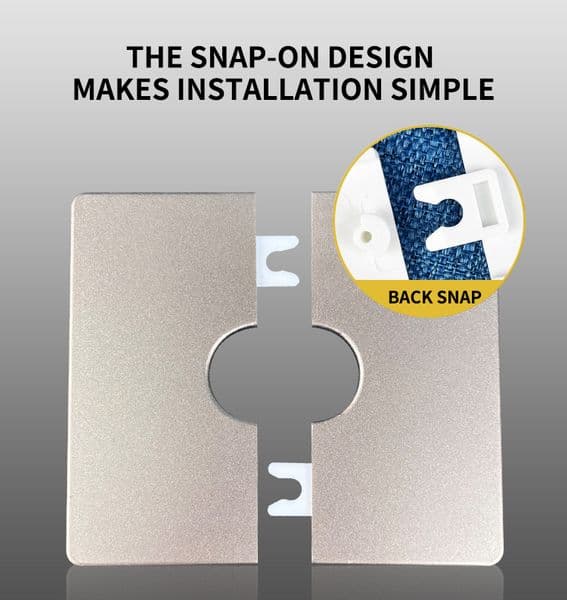 12mm-quare Interlocking Split-Piece Snap-On Decorative Cover - Pipe Hole Blocking Tool