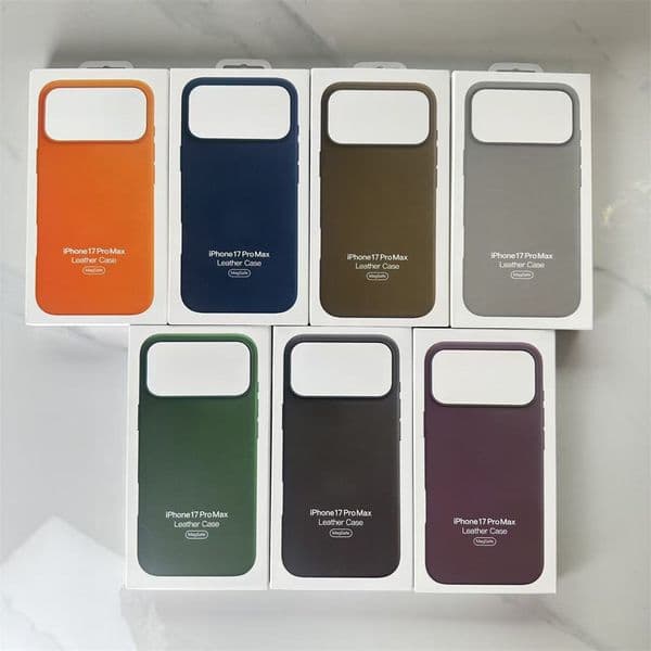 2025 new Leather Magnetic Phone Case for iPhone 17 17air 17 Pro Max Case Compatible with MagSafe PU Leather Cell Phone Case With retail package box