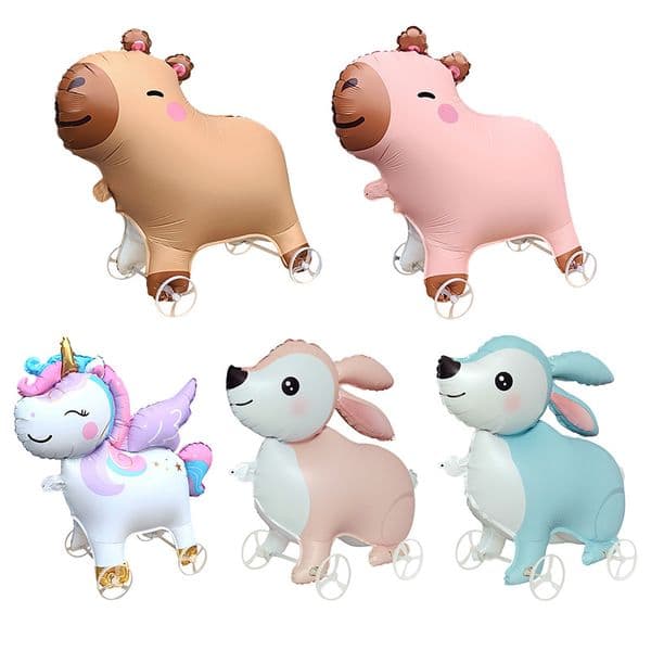 Cartoon-themed Wheeled Jungle Animal Balloons: Ideal Gifts & Toys