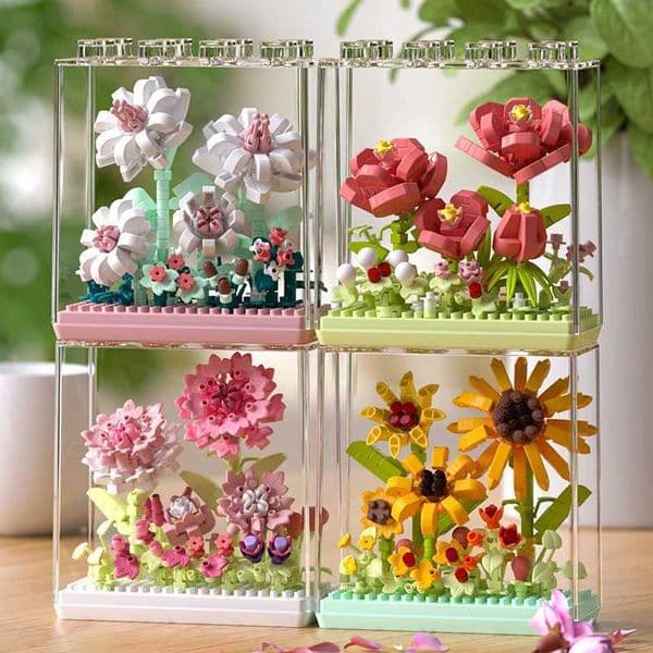 Creative Building Blocks of Dream Flower Box Everlasting Series Desktop Ornaments Girls Bouquet Assembled Toys Gifts X251029
