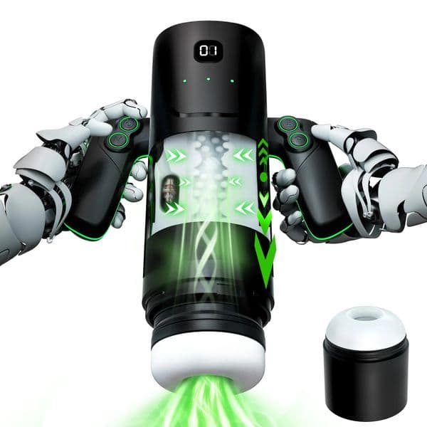 KUSHOR Automatic Thrusting Sucking Male Masturbator with Handle Double Layer Masturbation Cup Adult Toy for Men 251017