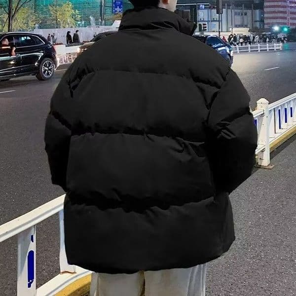 Men's Cotton Jacket Winter 2025 Designer Jacket New Cotton Coat Large Size Loose Stand Collar Warm Puffer Jacket Cotton Clothing Trendy Men