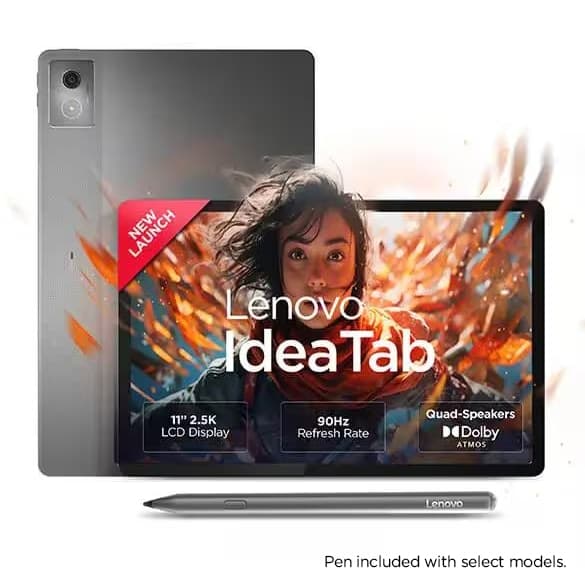 Lenovo Idea Tab 27.94 cms, Luna Grey - Tablet - MediaTek Dimensity 6300 - 256 GB - 8 GB RAM - Android 15 or Later | ZAFM0708IN