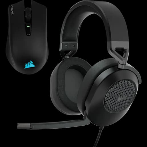CORSAIR HS65 SURROUND Headset + HARPOON WIRELESS Mouse