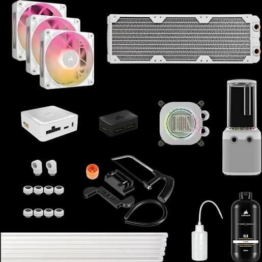 CORSAIR Kit di raffreddamento personalizzato HYDRO X SERIES iCUE LINK XH505i RX 360 RGB - Bianco