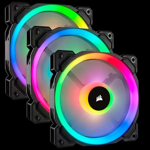 CORSAIR LL120 RGB 120mm Dual Light Loop RGB LED PWM Fan - 3 Fan Pack with Lighting Node PRO (Revival Series)