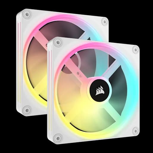 CORSAIR iCUE LINK QX140 RGB 140mm PWM PC Fans Starter Kit with iCUE LINK System Hub - White (Refurbished)