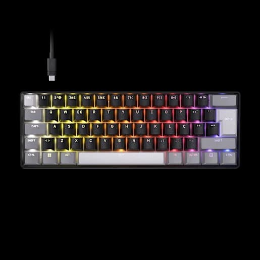 CORSAIR Teclado gamer com Hall Effect CLIPPER PRO MINI 60 (PT)