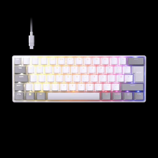 CORSAIR CLIPPER PRO MINI 60-Gaming-Tastatur mit Hall-Effekt - Weiß (UK)