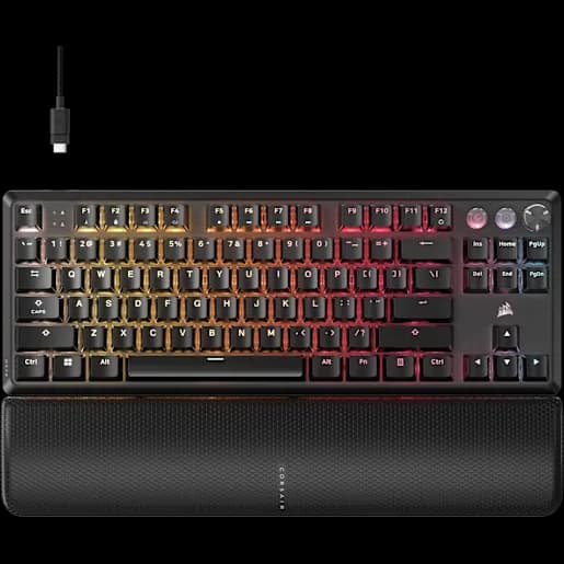 CORSAIR K70 PRO TKL High-Performance Hall Effect Programmable Gaming Keyboard with Rapid Trigger — image 1