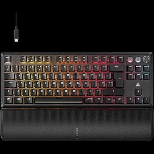 CORSAIR K70 PRO TKL High-Performance Hall Effect Programmable Gaming Keyboard with Rapid Trigger (UK)